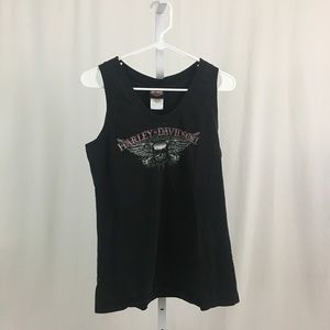 Harley Davidson Black Graphic Tank Top